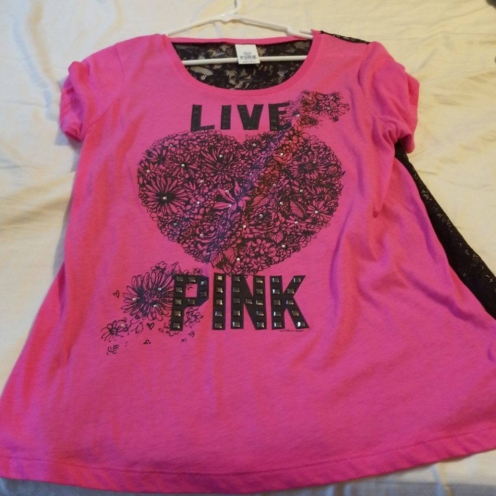 Lace back top Victoria's secret pink